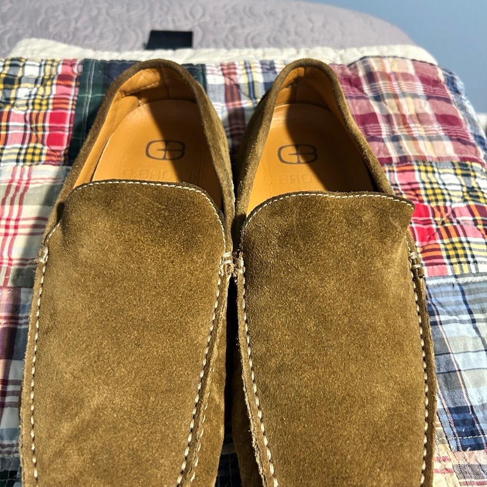 Elegant Olive Suede Loafers for Men